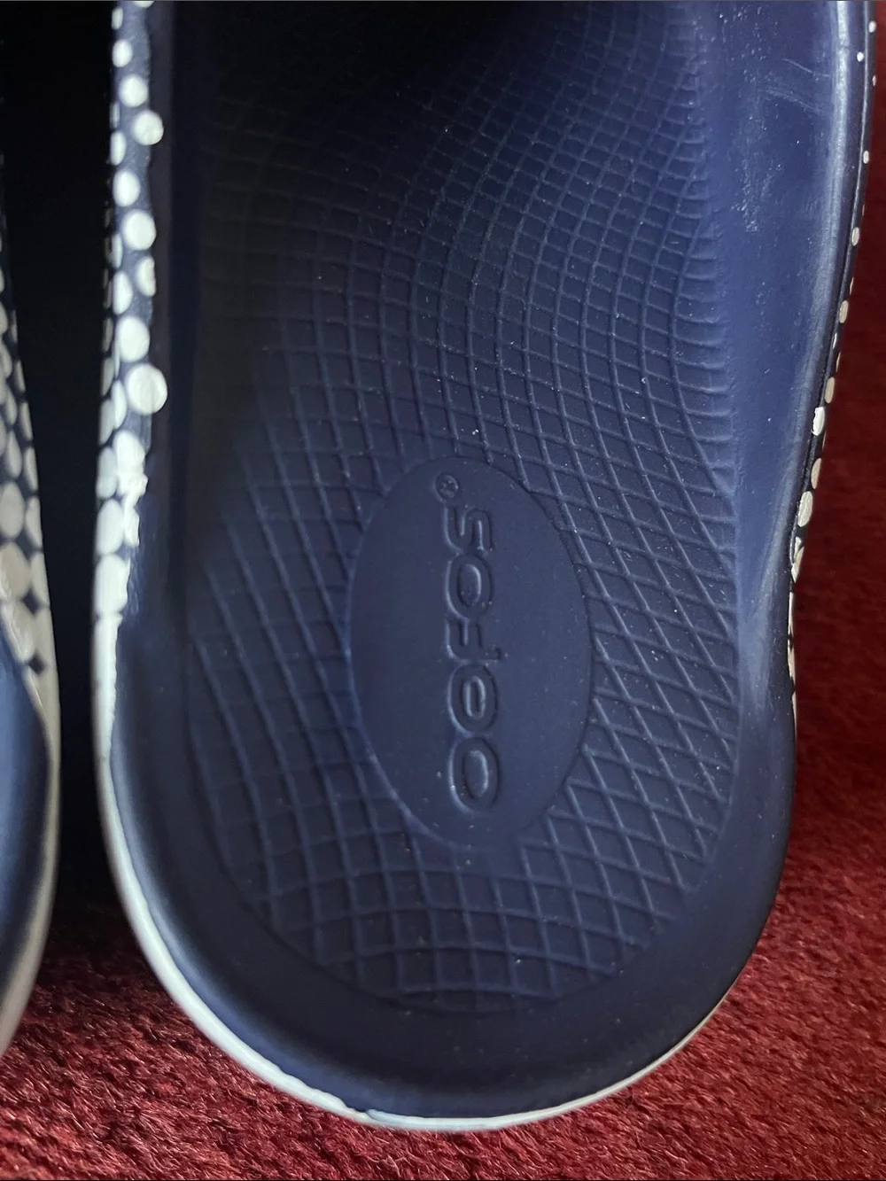 OOFOS OOAHH Sport Slide Sandal Navy Matrix